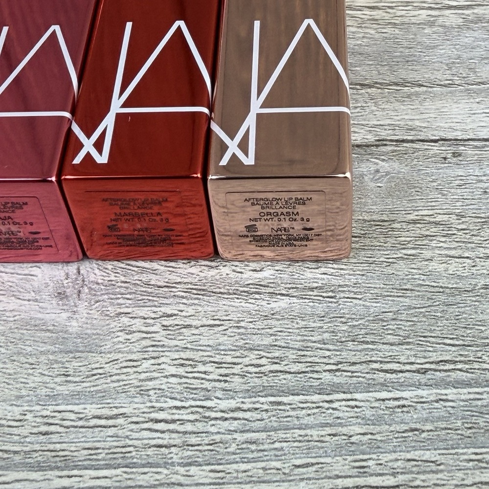 NARS Sur La Plage Lip Balm Set 3pc Woven Clutch Limited Edition New Open Box - Picture 4 of 16